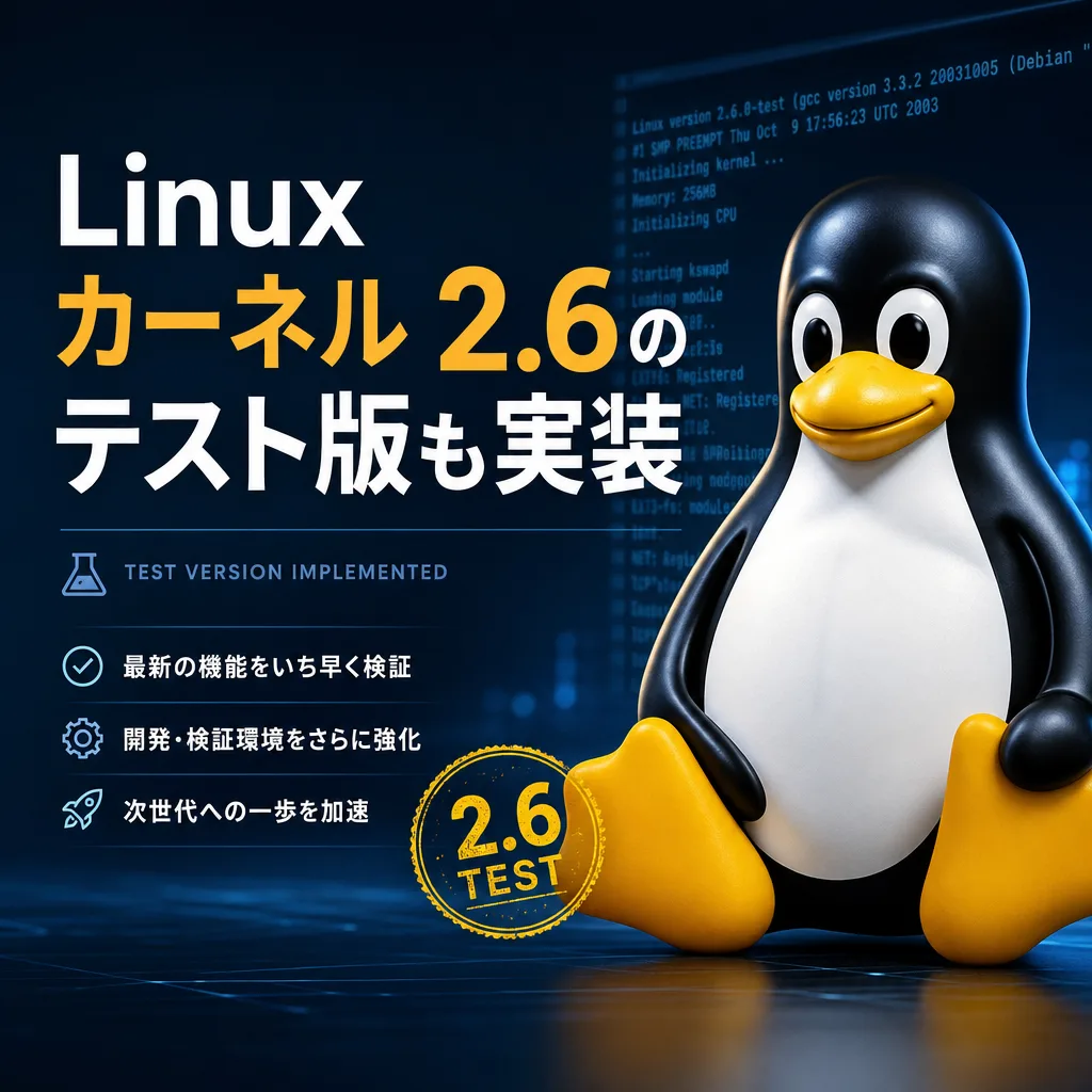 Linuxカーネル2.6のテスト版も実装