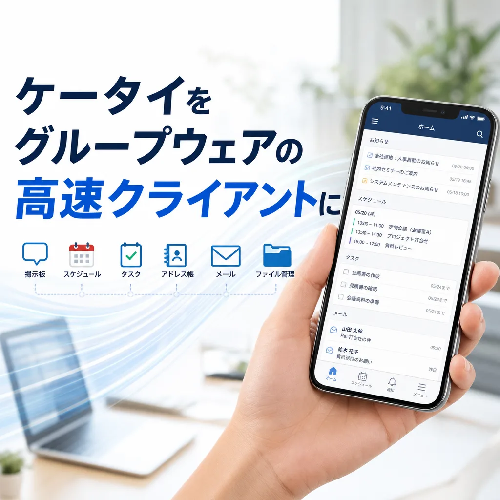 ケータイをグループウェアの高速クライアントに