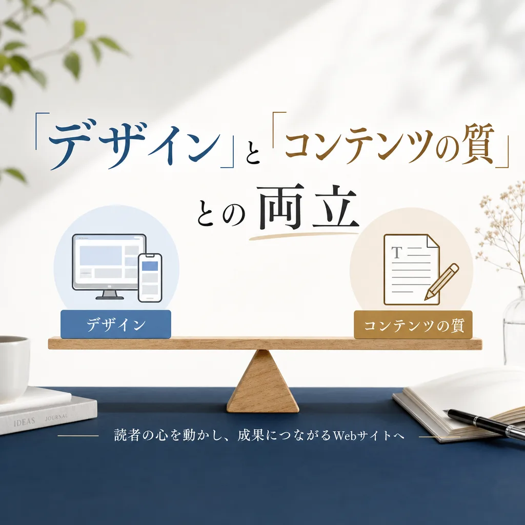 「デザイン」と「コンテンツの質」との両立