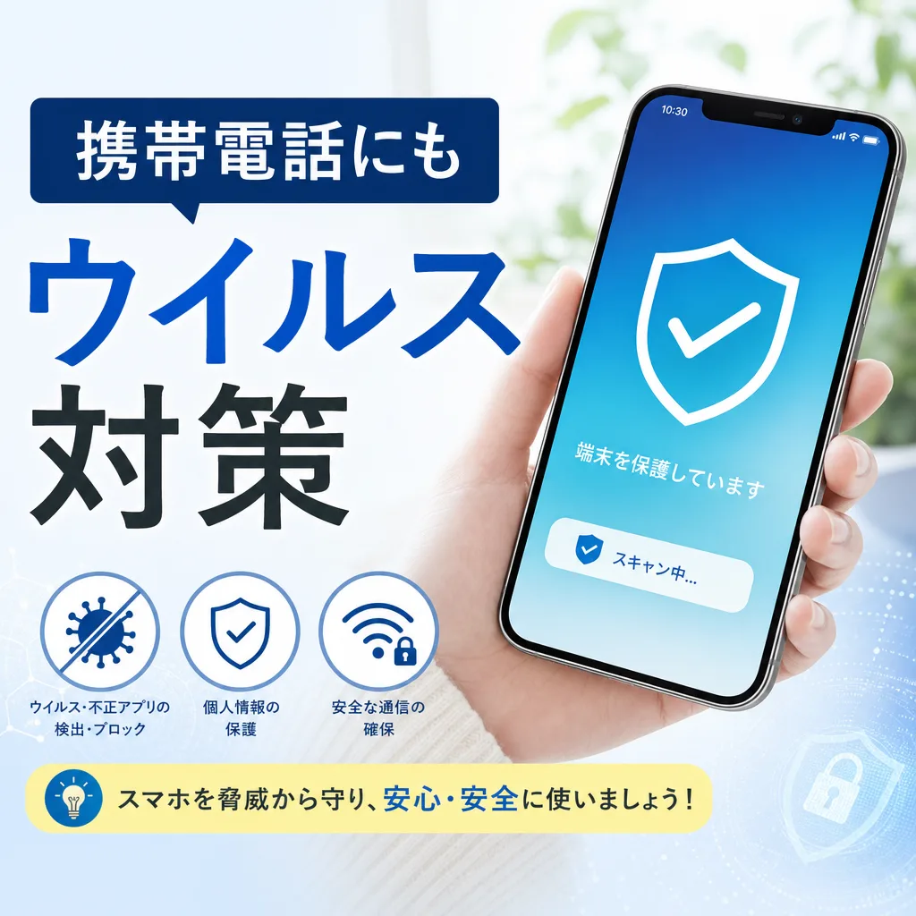 携帯電話にもウイルス対策