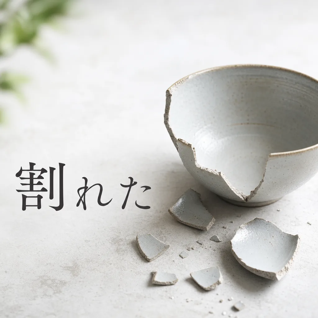 割れた