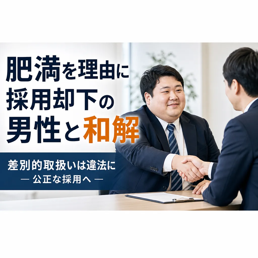 肥満を理由に採用却下の男性と和解