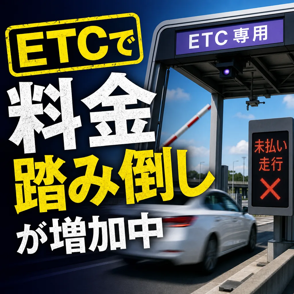 ETCで料金踏み倒しが増加中
