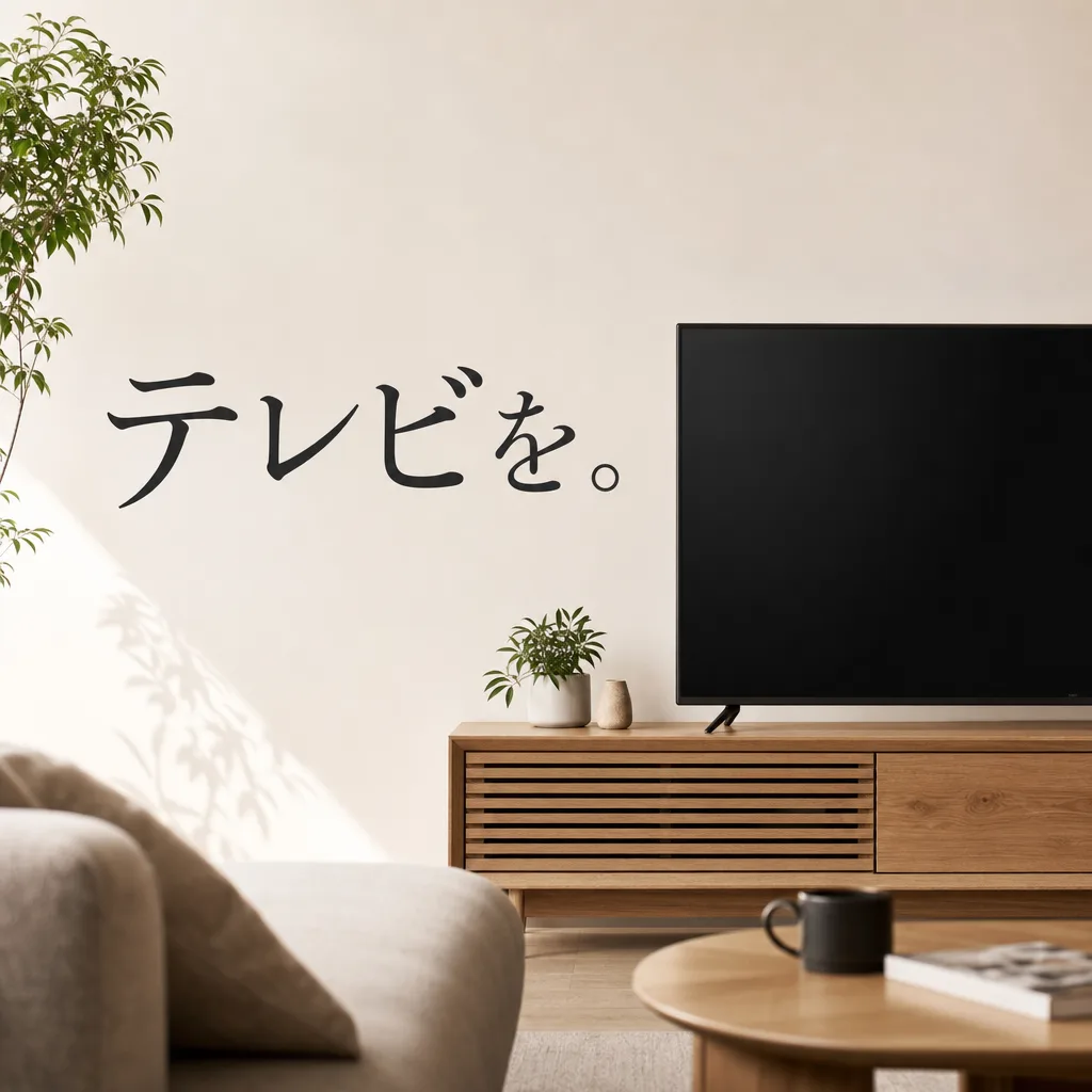 テレビを。