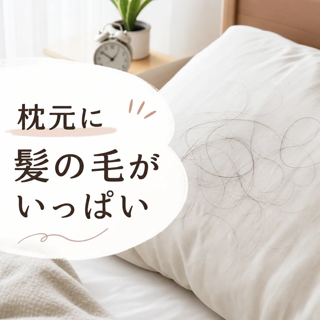 枕元に髪の毛がいっぱい