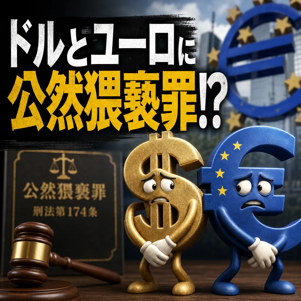 ドルとユーロに公然猥褻罪!?