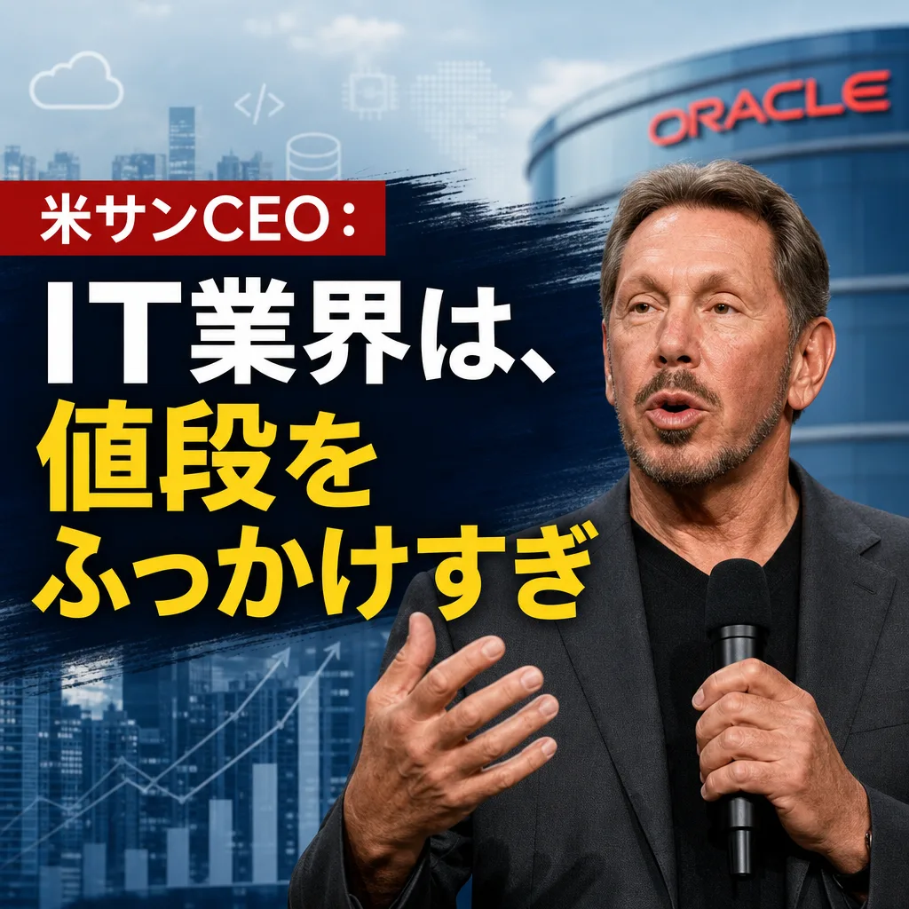 米サンCEO：「IT業界は、値段をふっかけすぎ」