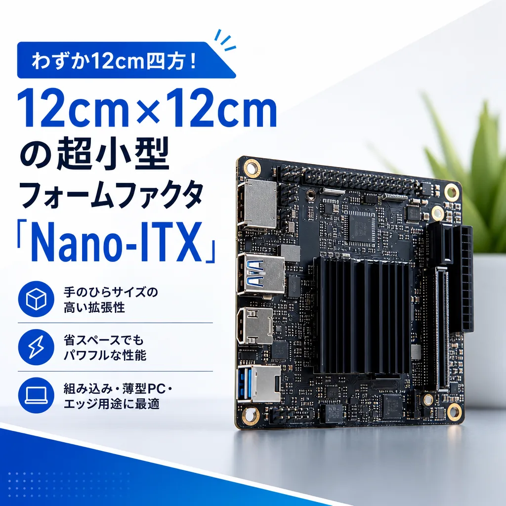 12cm×12cmの超小型フォームファクタ「Nano-ITX」