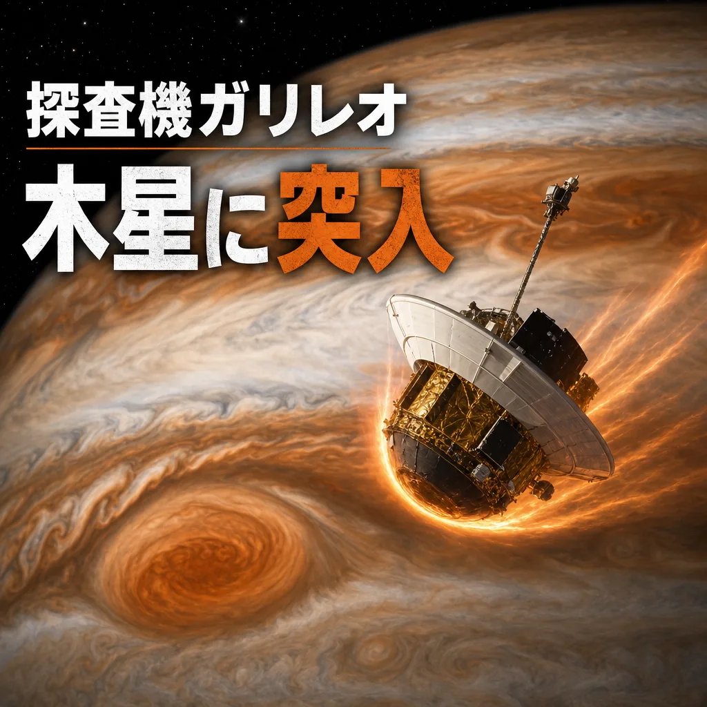 探査機ガリレオ木星に突入