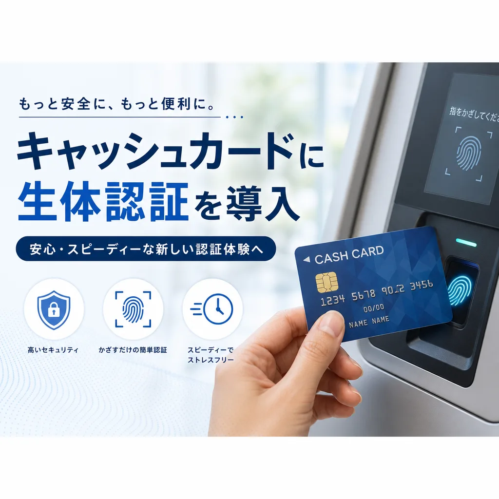 キャッシュカードに生体認証を導入
