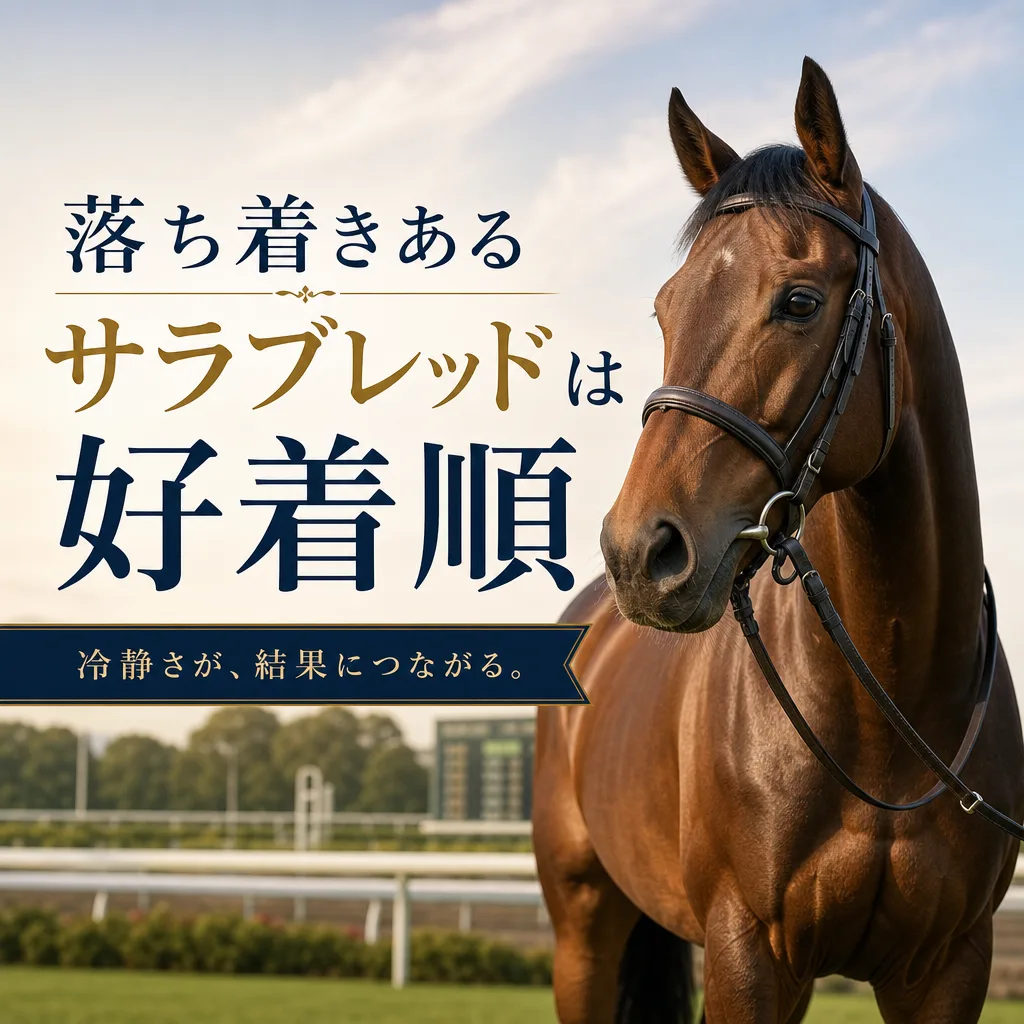 落ち着きあるサラブレッドは好着順