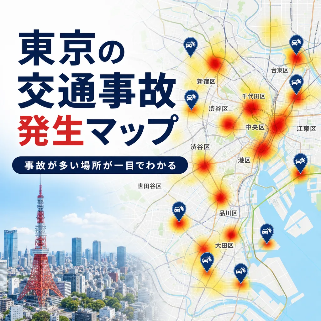 東京の交通事故発生マップ
