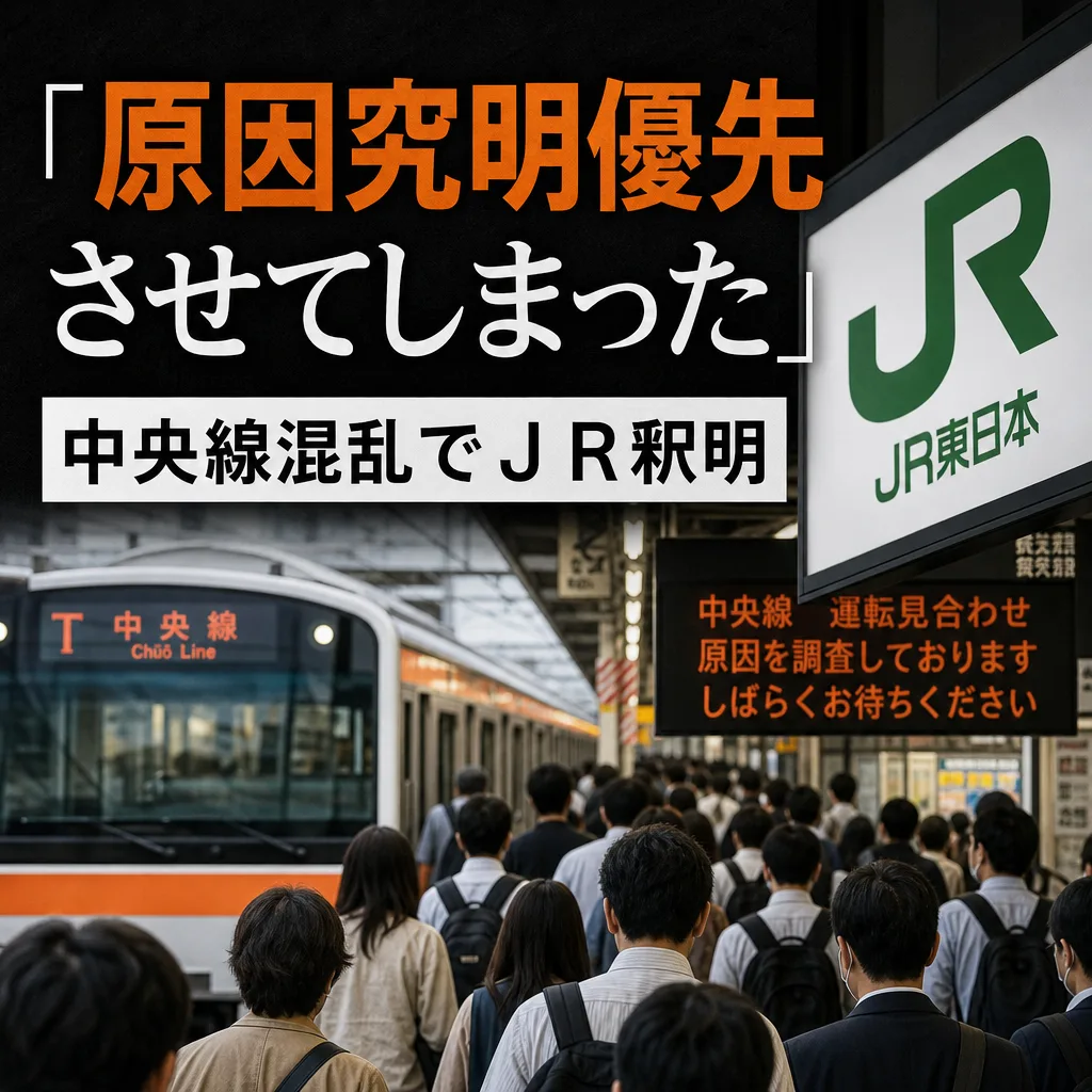 「原因究明優先させてしまった」 中央線混乱でJR釈明