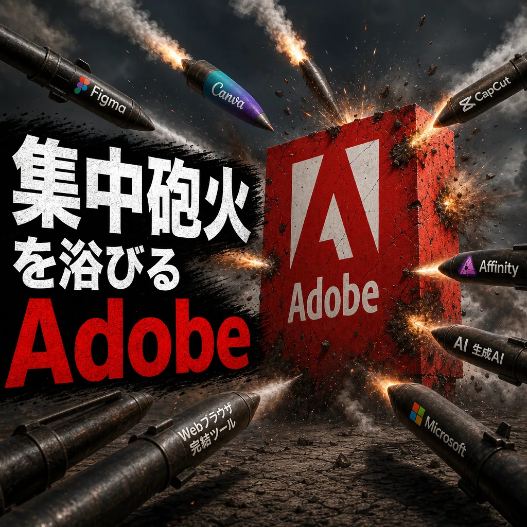 集中砲火を浴びるAdobe
