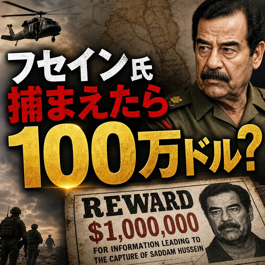 フセイン氏捕まえたら１００万ドル？