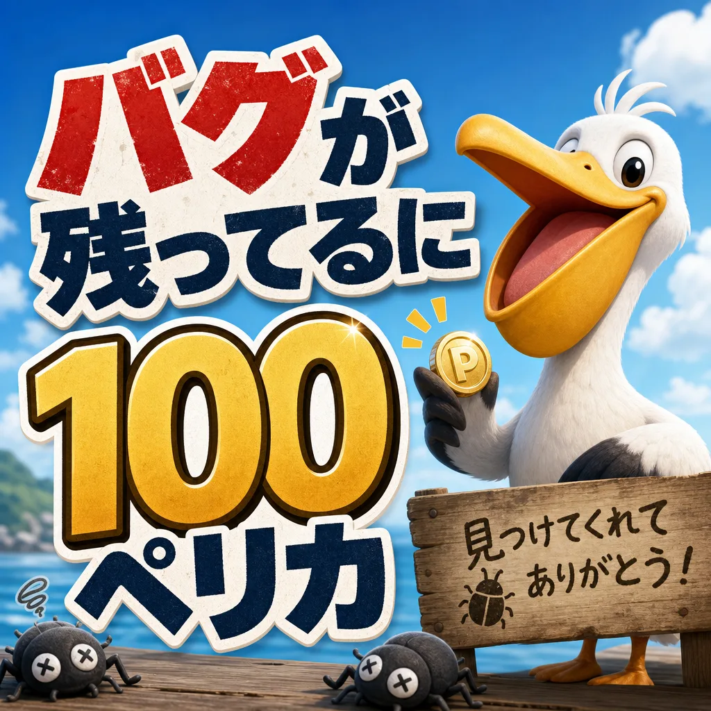 バグが残ってるに100ペリカ