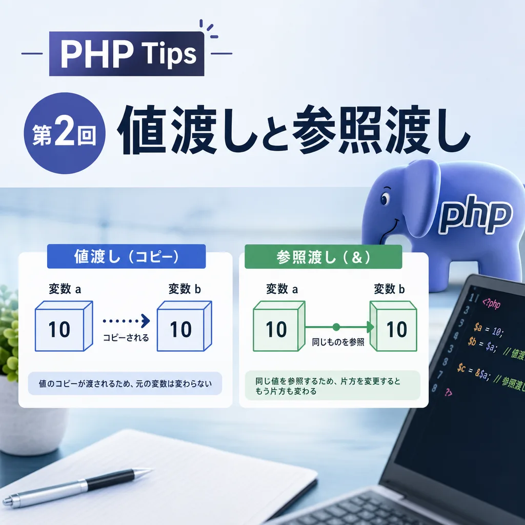 -PHP Tips- 第2回 値渡しと参照渡し
