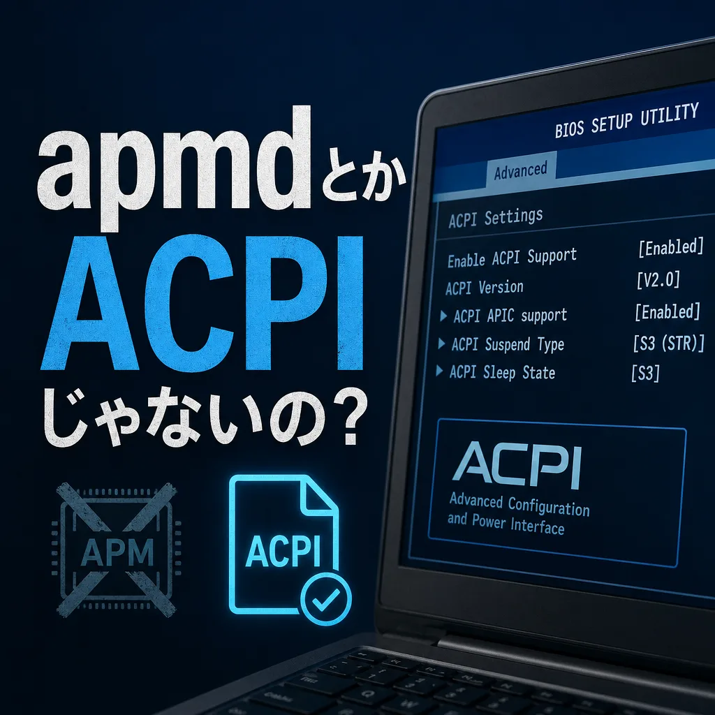apmdとかACPIじゃないの？