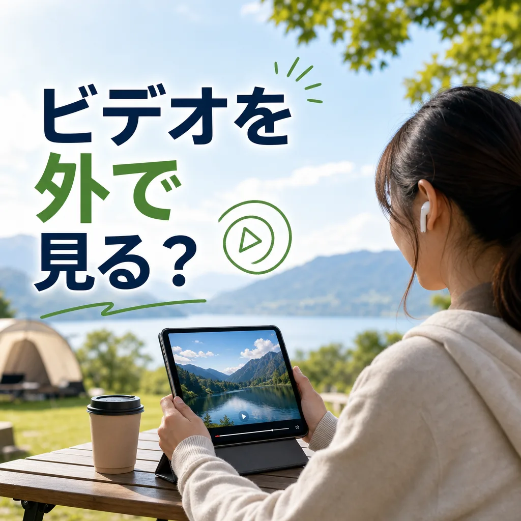ビデオを外で見る？