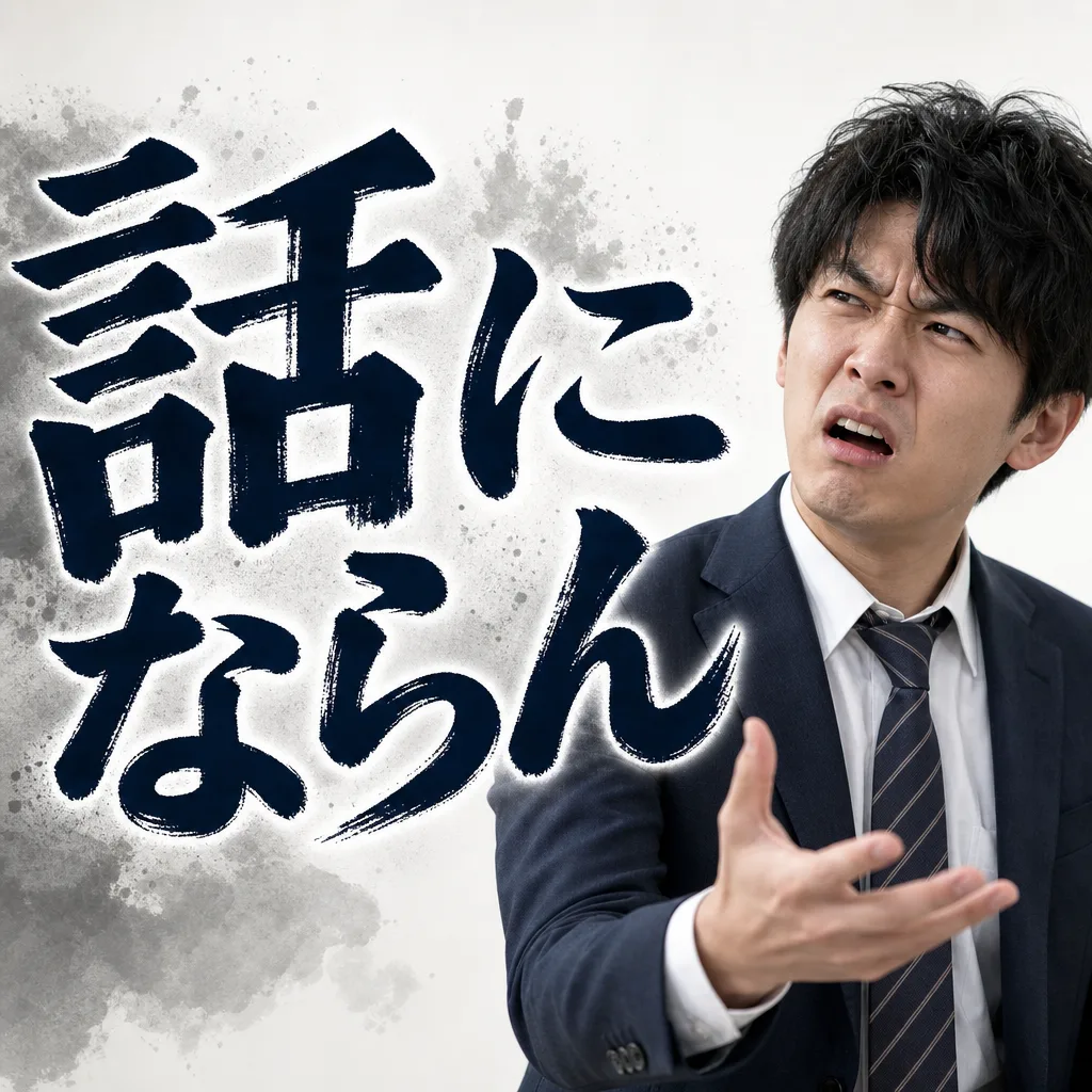 話にならん