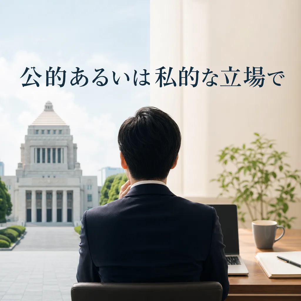 公的あるいは私的な立場で