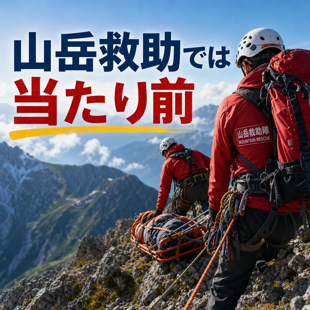 山岳救助では当たり前