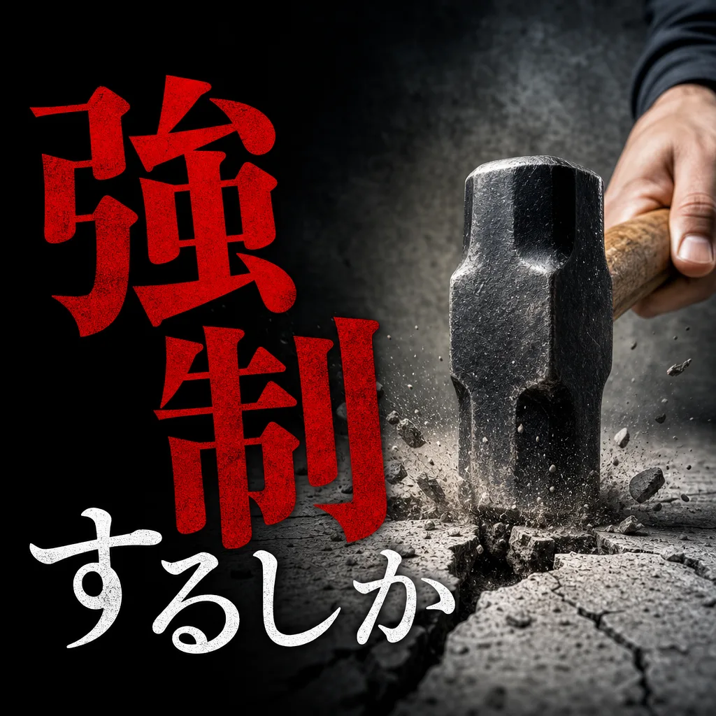 強制するしか