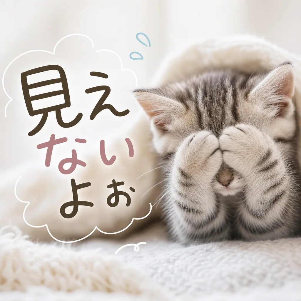 見えないよぉ