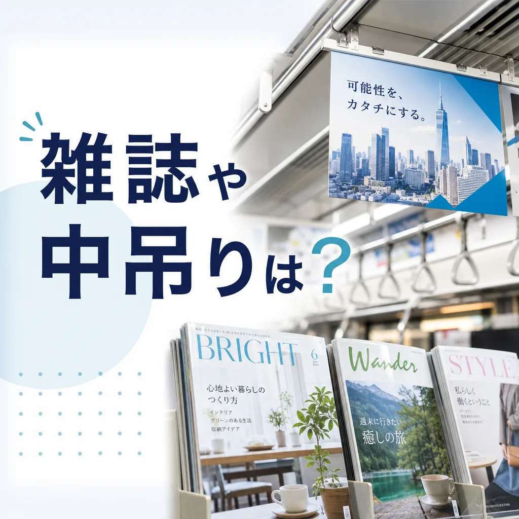 雑誌や中吊りは？