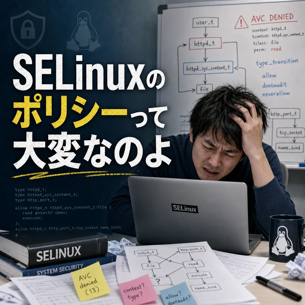 SELinuxのポリシーって大変なのよ
