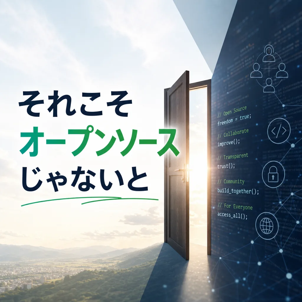 それこそオープンソースじゃないと