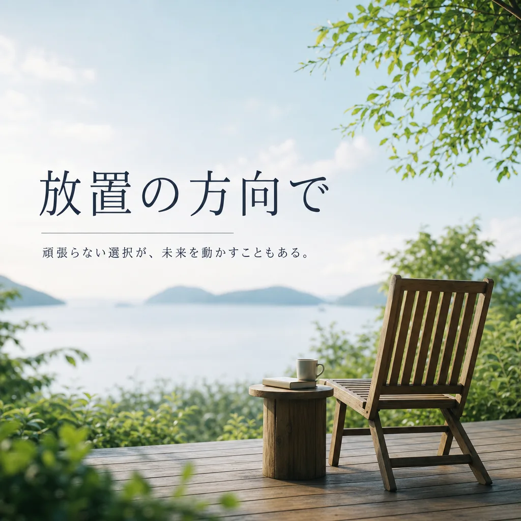 放置の方向で
