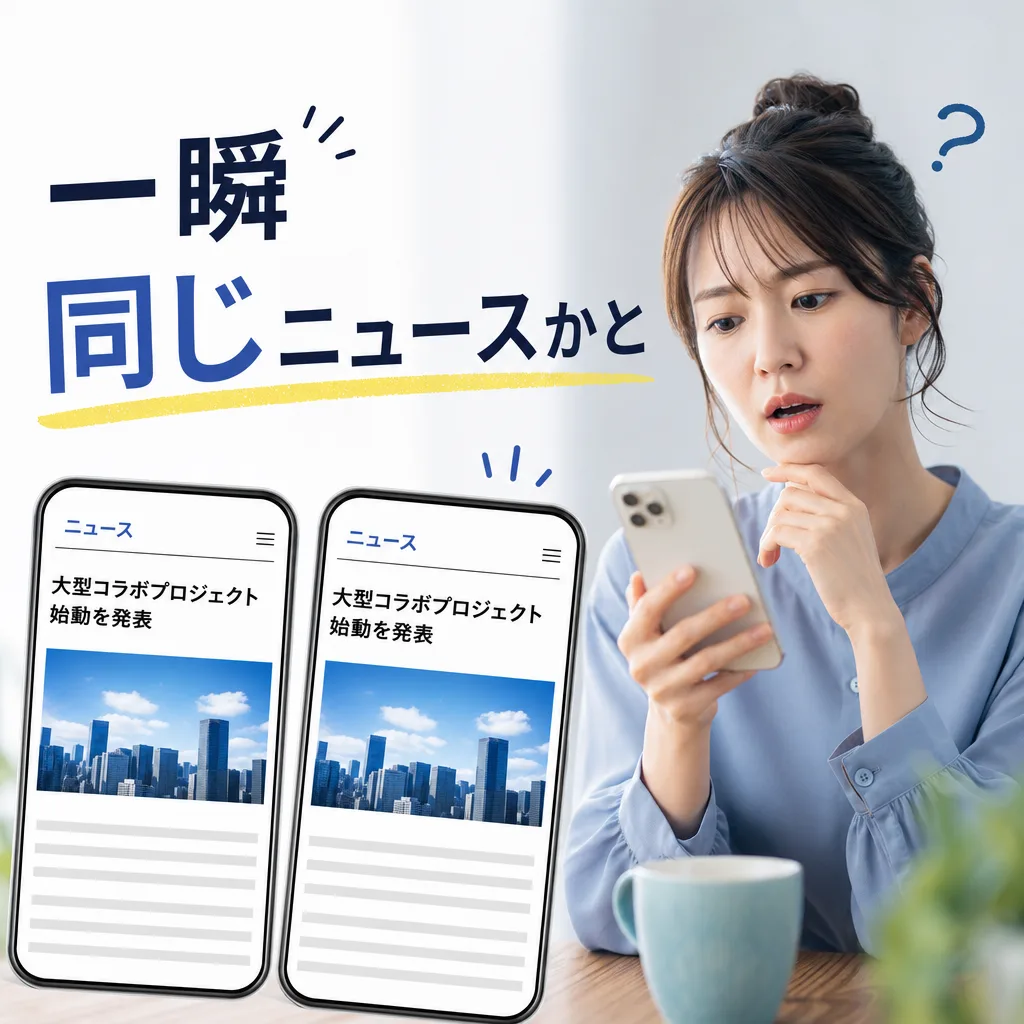 一瞬同じニュースかと