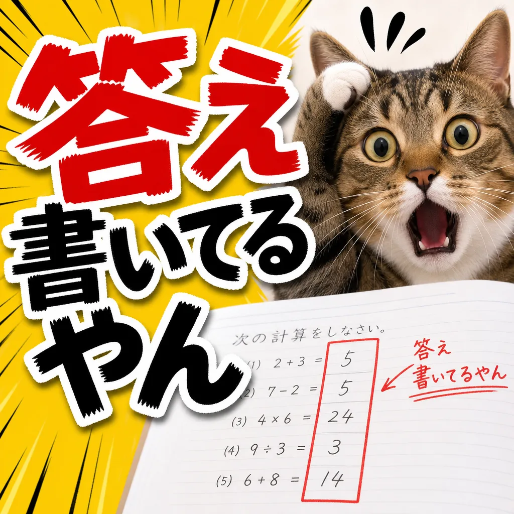 答え書いてるやん