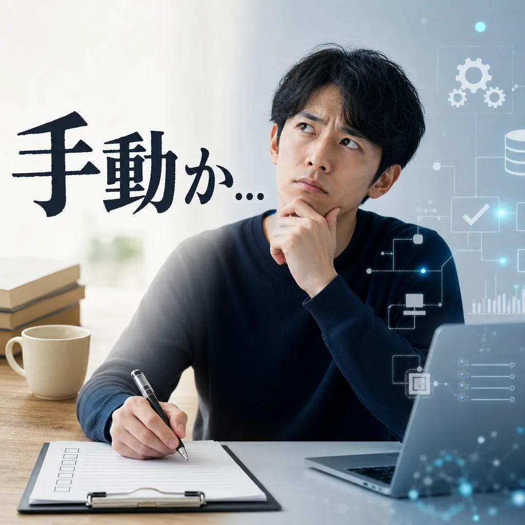 手動か...