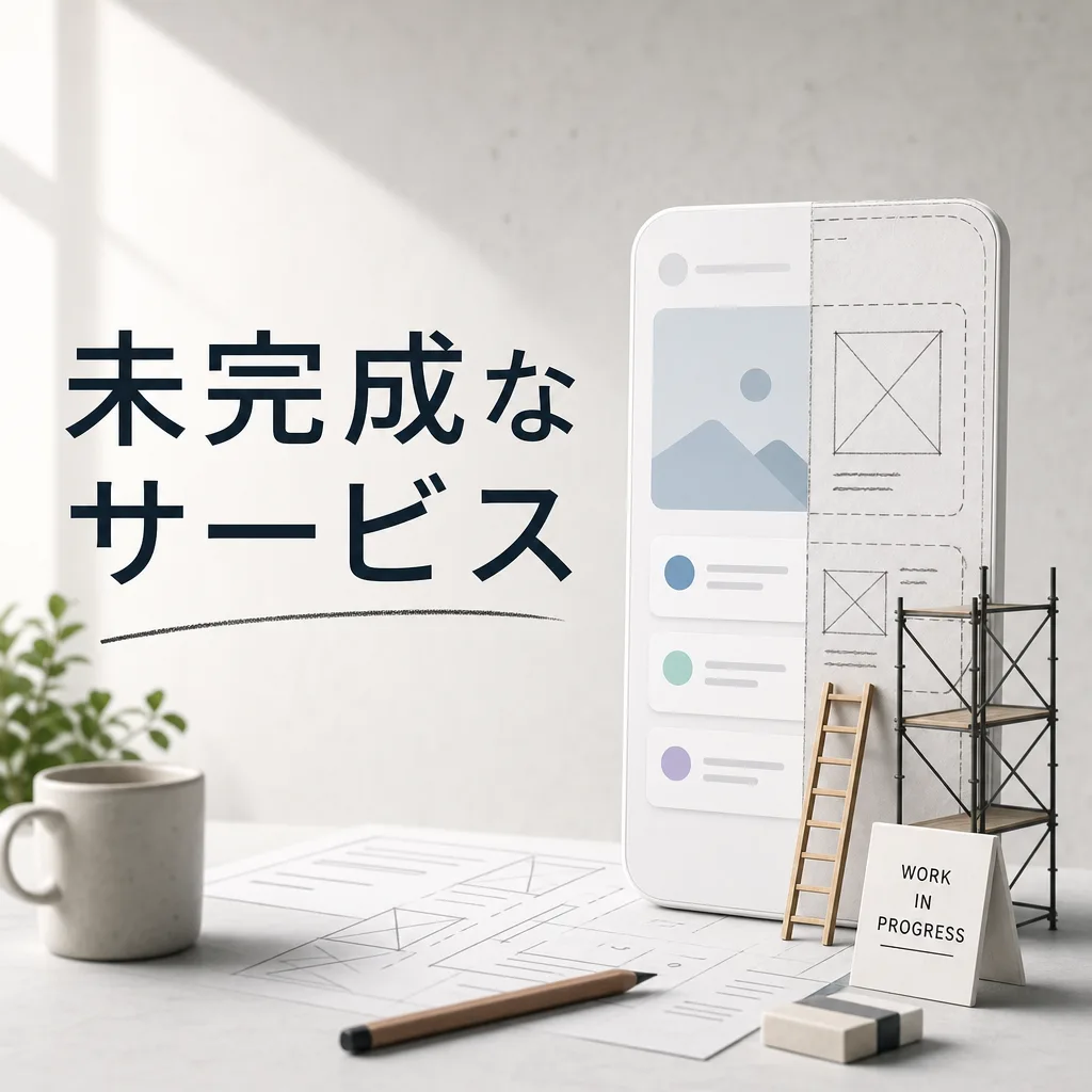 未完成なサービス