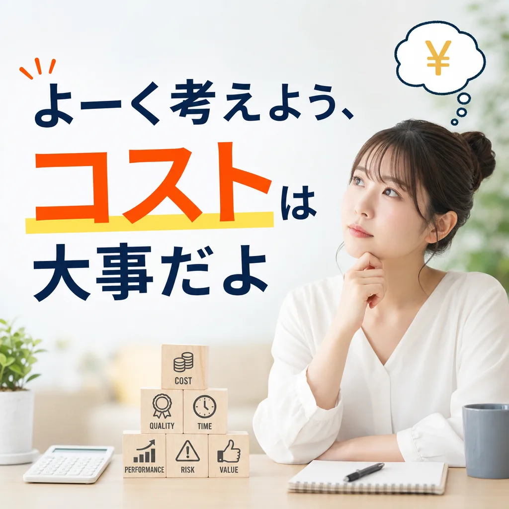 よーく考えよう、コストは大事だよ