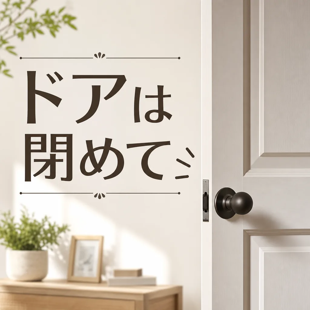 ドアは閉めて