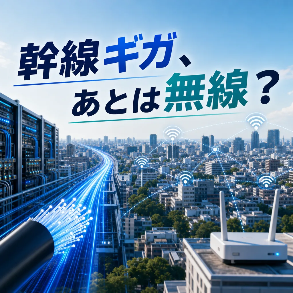 幹線ギガ、あとは無線?