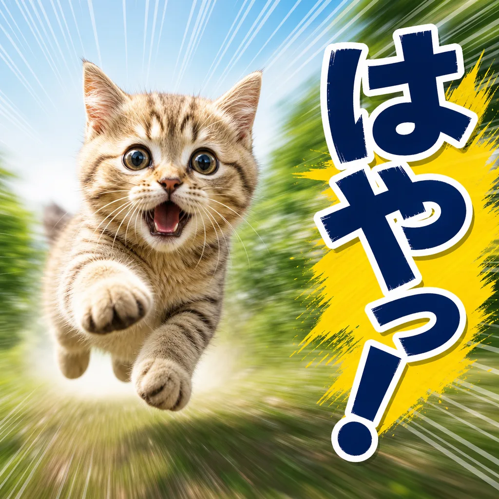 はやっ！