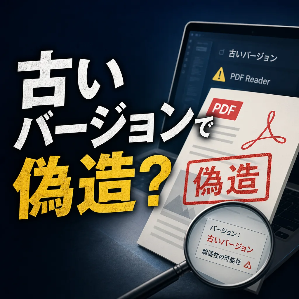 古いバージョンで偽造？