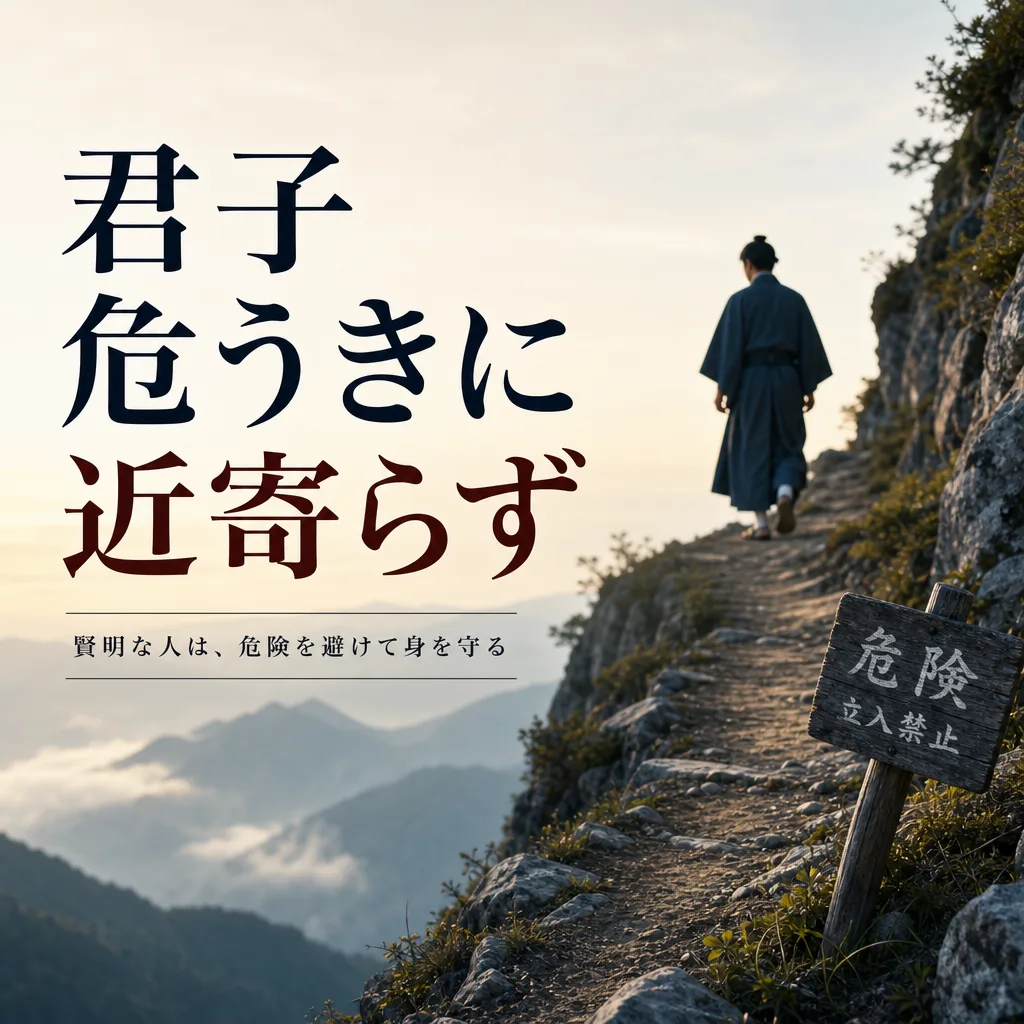 君子危うきに近寄らず