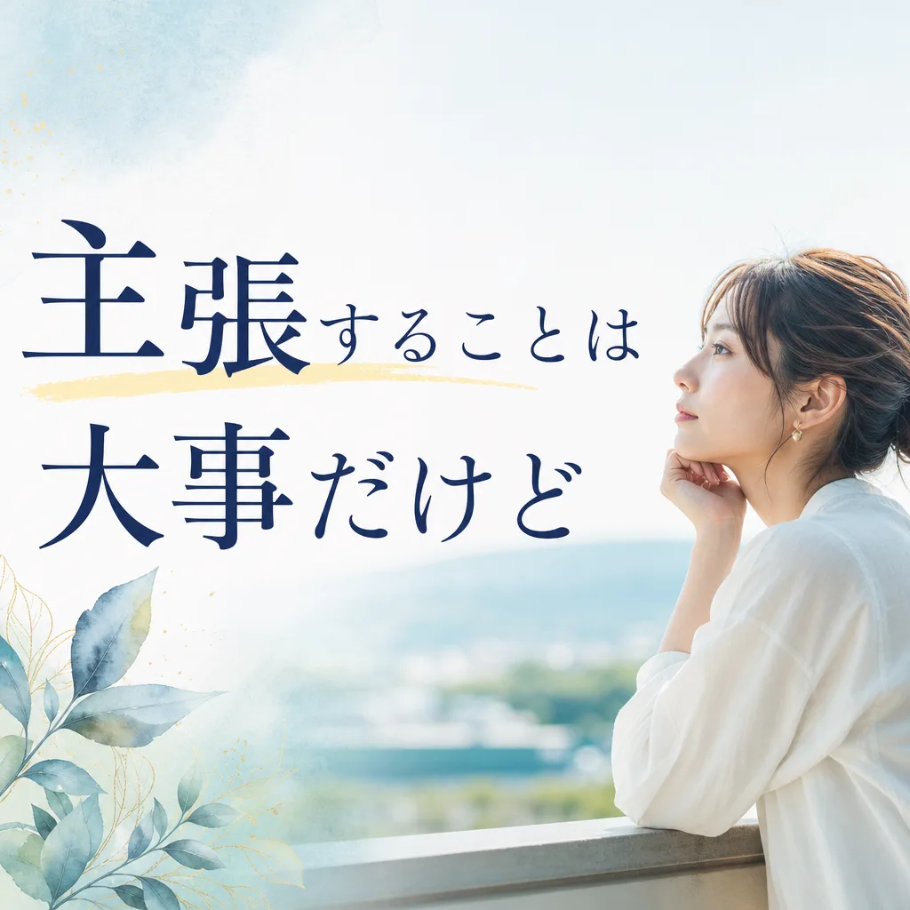 主張することは大事だけど