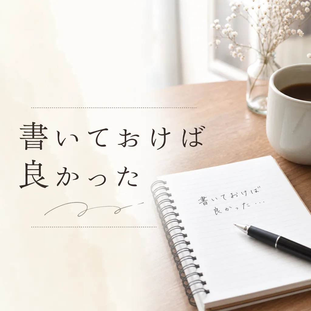 書いておけば良かった