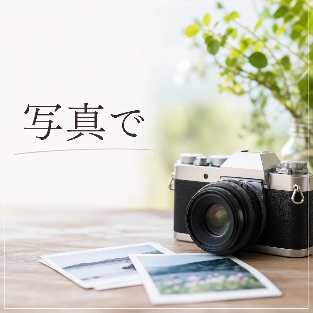写真で
