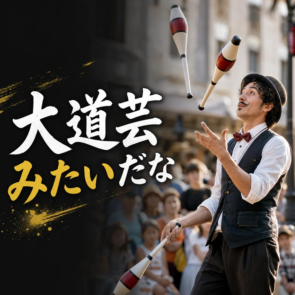 大道芸みたいだな