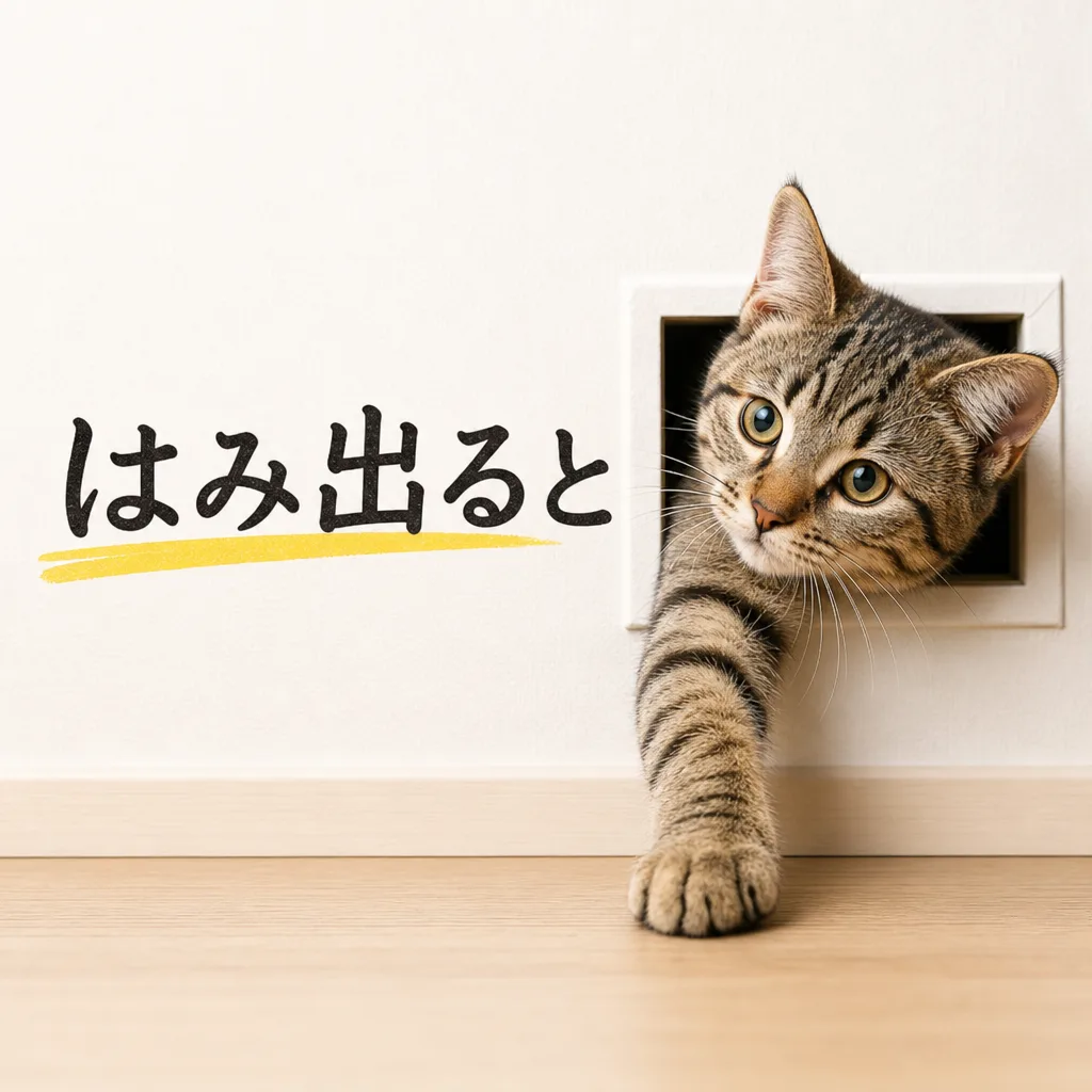 はみ出ると