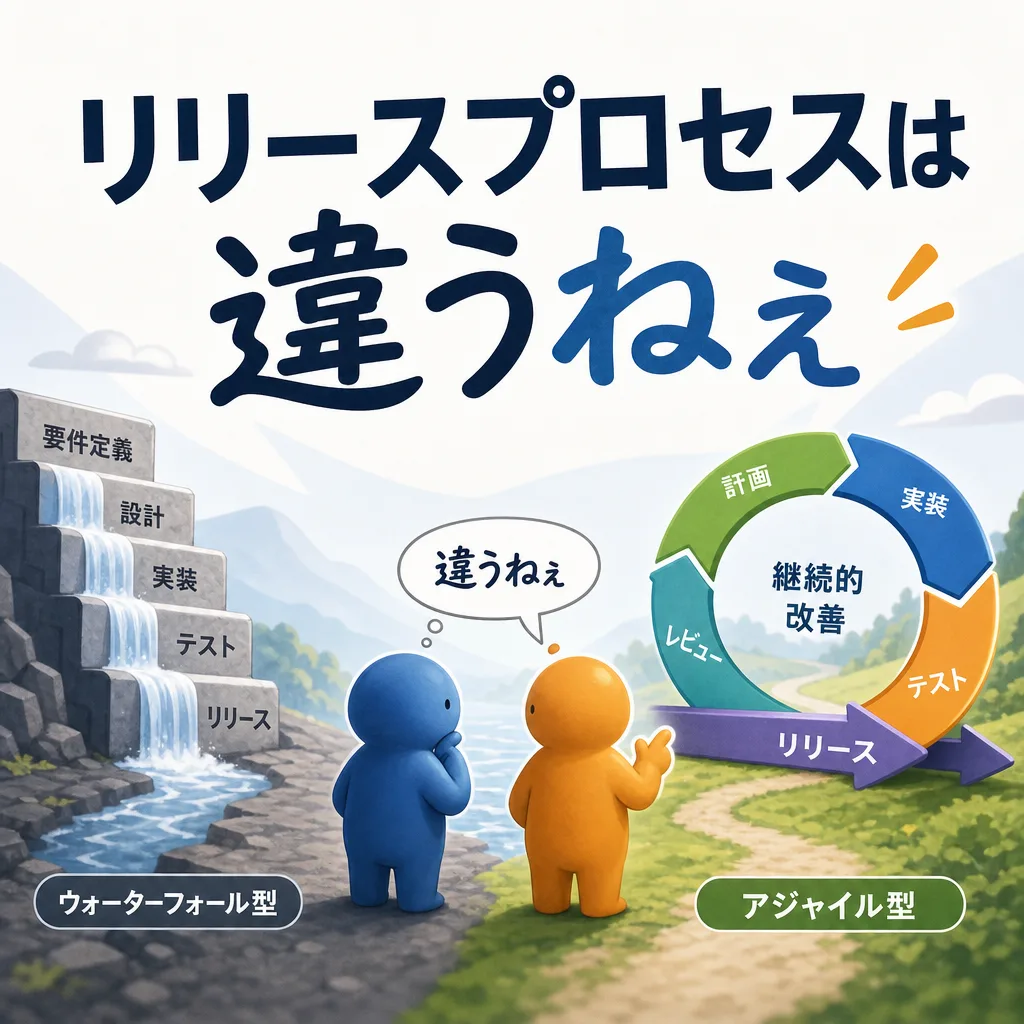 リリースプロセスは違うねぇ