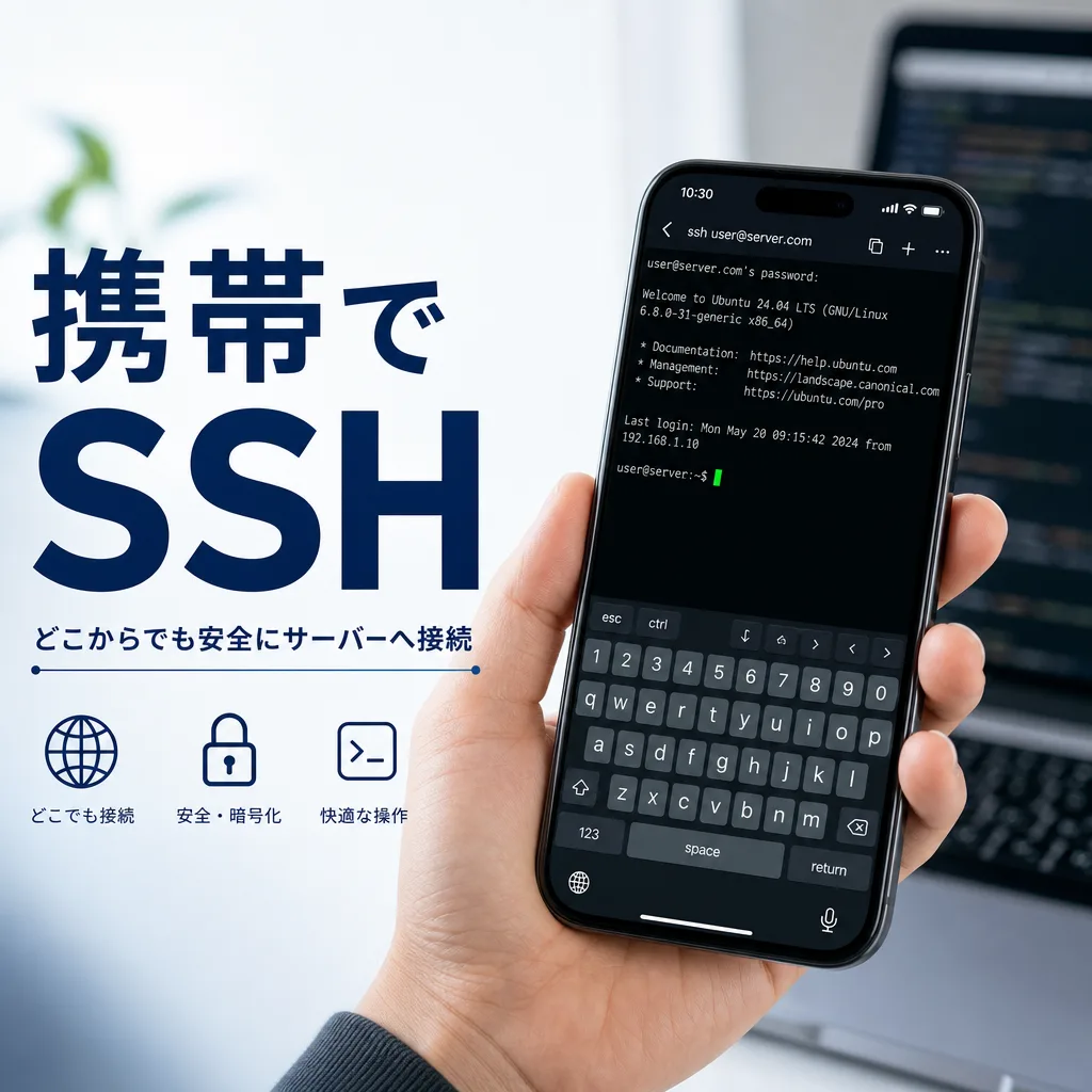 携帯でSSH
