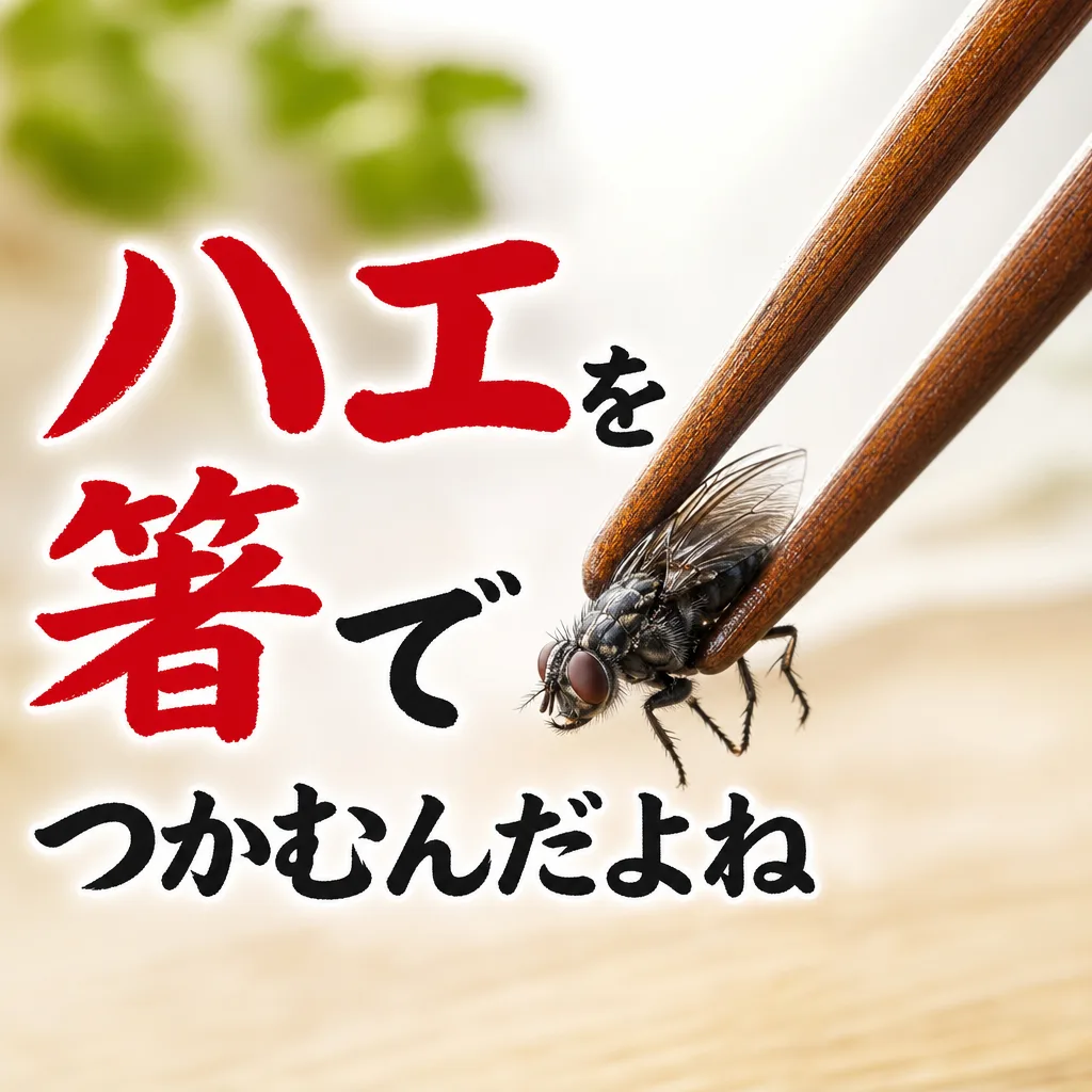 ハエを箸でつかむんだよね